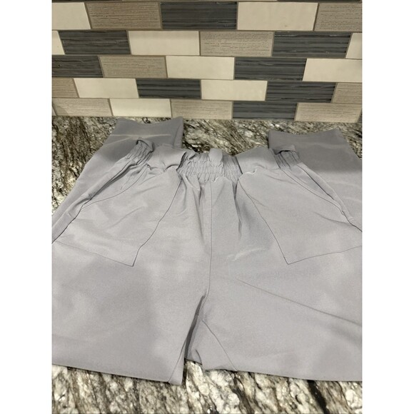 Grace Karin Pants - Grace Karin Women's Gray Pants Wide Elastic Waist Regular Sz M High Waisted